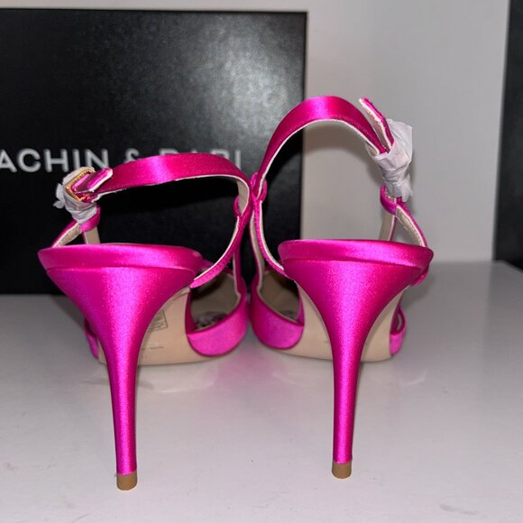 Sachin & Babi, Lenox Obi-Bow, Closed Toe Slingback Pink, Size 9 Heels, NEW - Picture 6 of 7